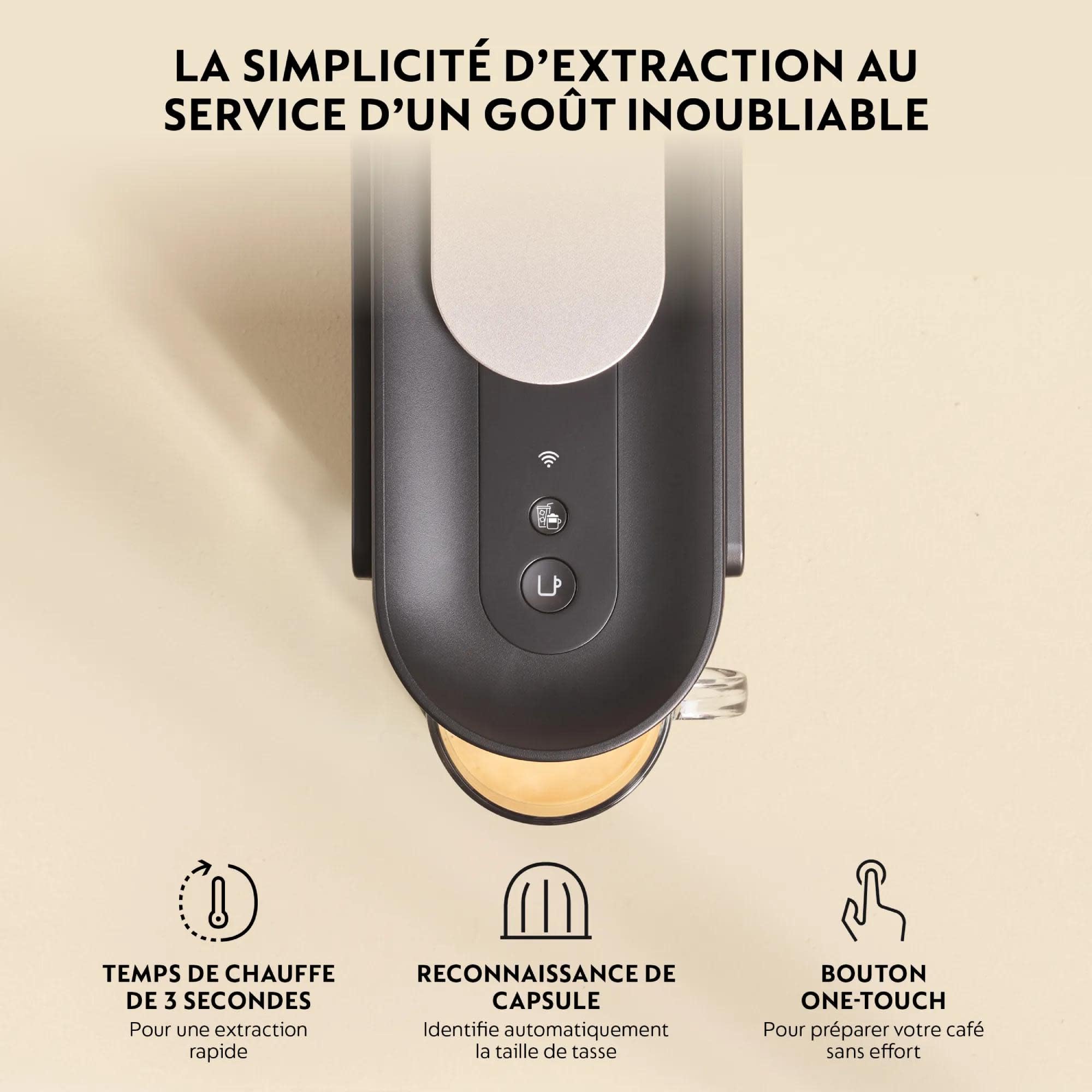 KRUPS Machine à capsules Nespresso VERTUO UP Noire YY5859FD