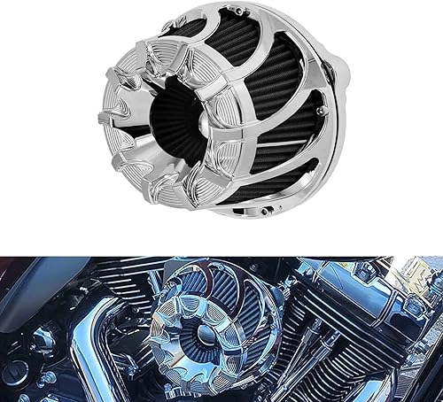 Miniatura 28 de Motorcyle - Kit de entrada de turbina de filtro de aire CNC para Harley Sportster XL Touring Softail Dyna