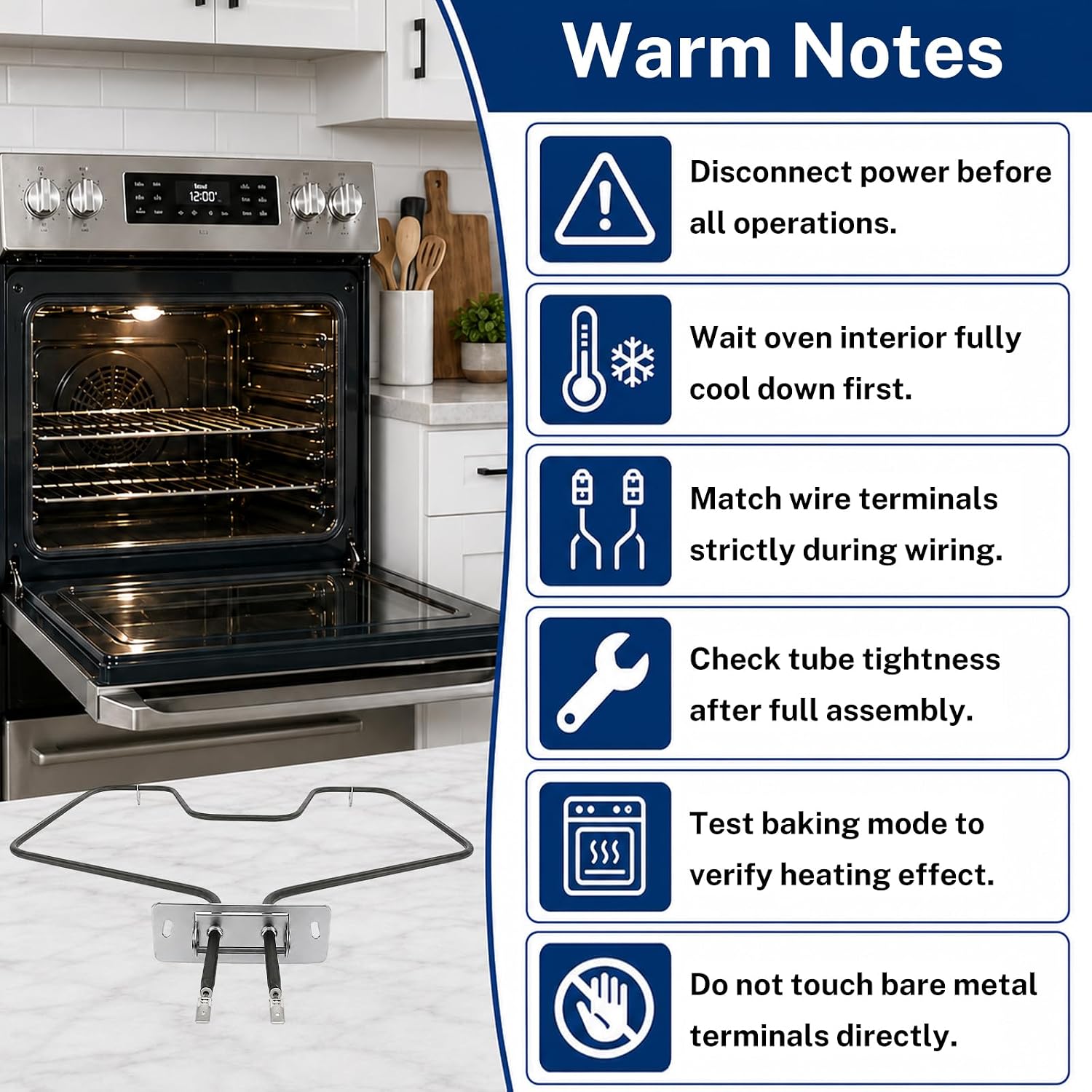 WB44X10009 Range Oven Bake Element 240V 2585W For GE Hotpoint