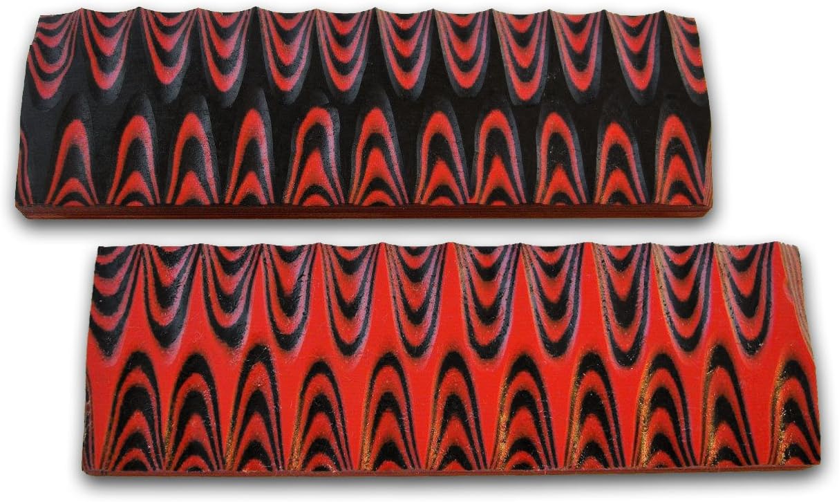 G-10 G10 Red Black Quality Handle Scales Knives Guns Grips 5in Knife Making Set Pair