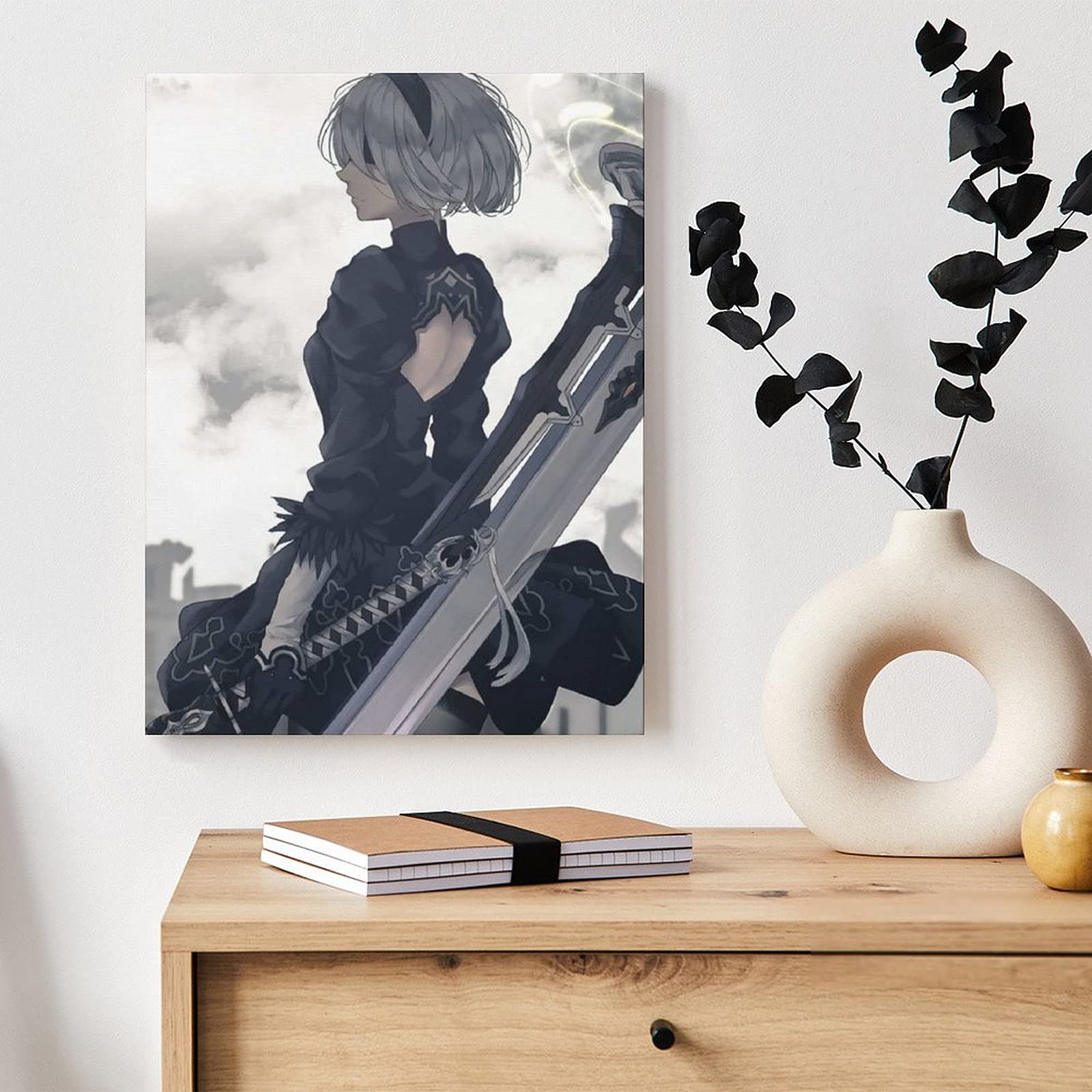 Amazon.co.jp: ニーア オートマタ アートパネル 絵画 油絵 インテリア