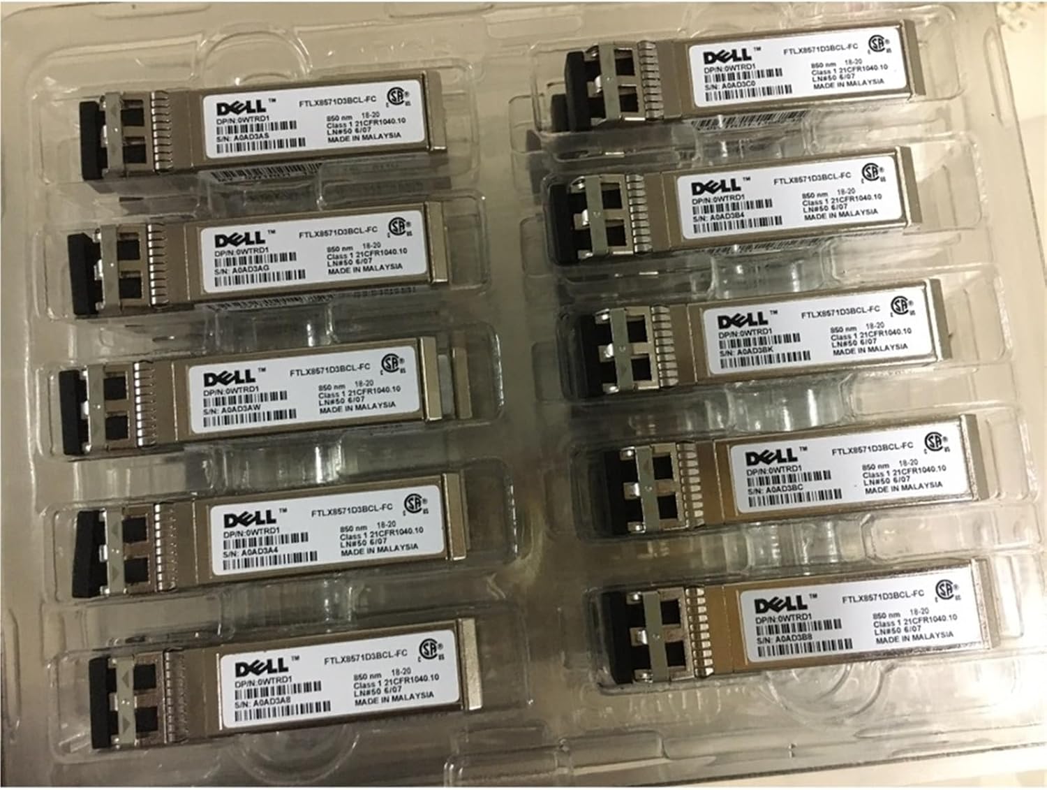 FTLX8571D3BCL-FC 0N743D 0WTRD1 10G Module