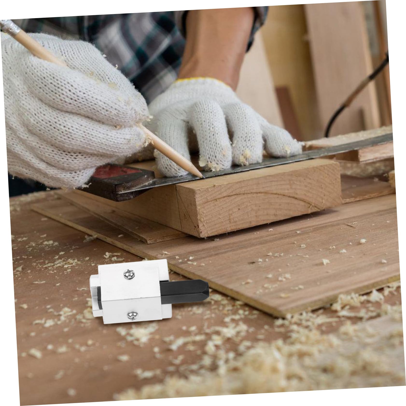 SHINEOFI 3 Pezzi Jacking angolare destro porta piazza mortasare lavoro di legno strumento per scalpellare il legno scalpello per serratura scalpello d'angolo Metallo Silver