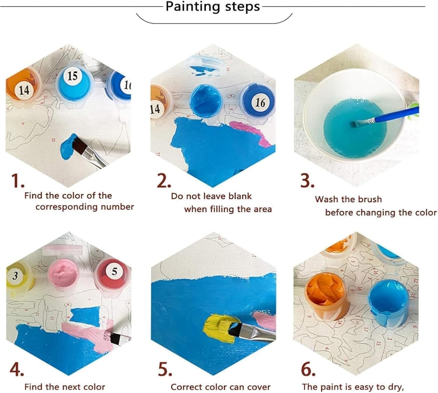 CraftCraze Paint by Numbers Kit for Adults, Flower Painting by Numbers Kits, Paint by Numbers for Adults Beginners Cat, DIY Advanced Acrylic Painting on Canvas for Home Wall Art Decor 15.8x15.8 Inch