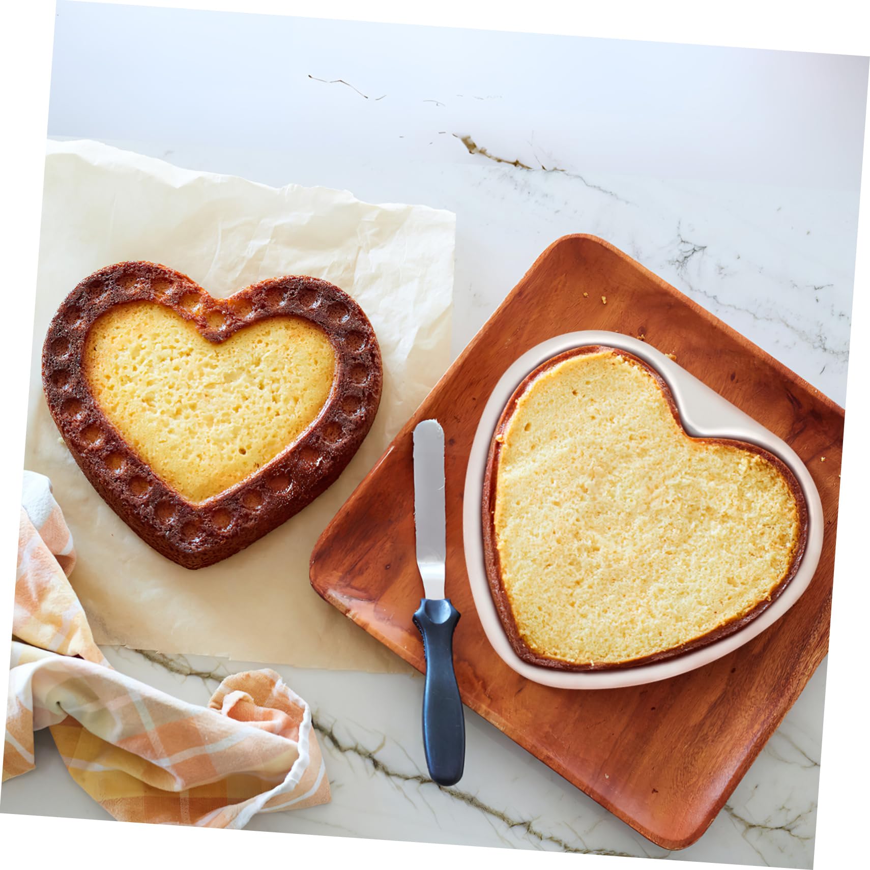 Abaodam 3 Pièces 6 Moule à Gâteau Coeur 8 Pouces Moules En Forme De Coeur Moule à Gâteau Coeur 6 Pouces Formes De Moules à Gâteaux Moules à Gâteaux Coeur Moule à Cake Coeur Outil Cœur