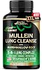 Desintoxicación Pulmonar Mullein - Suplemento de Extracto 10:1 de Hoja de Gordolobo - 120 Cápsulas | Raíz de Malvavisco | Equinácea | Quercetina | NAC - Suplemento de Apoyo y Limpieza Pulmonar 15 en 1 para Fumadores - para Mujeres y Hombres Cápsula 120 unidades (Paquete de 1) 1