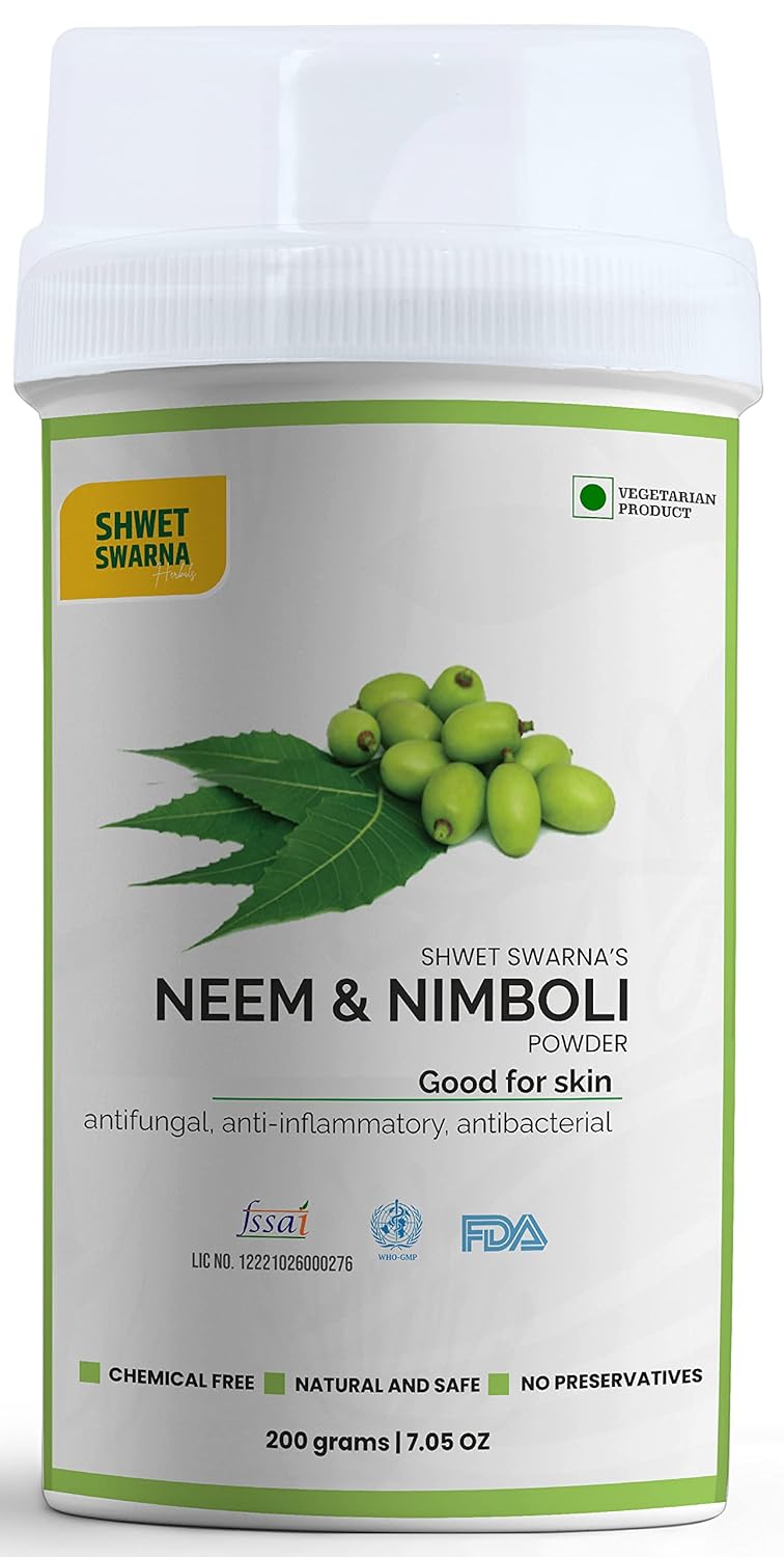 SHWET SWARNA NEEM & NIMBORI Powder Azadirachta indica fruit powder Neem