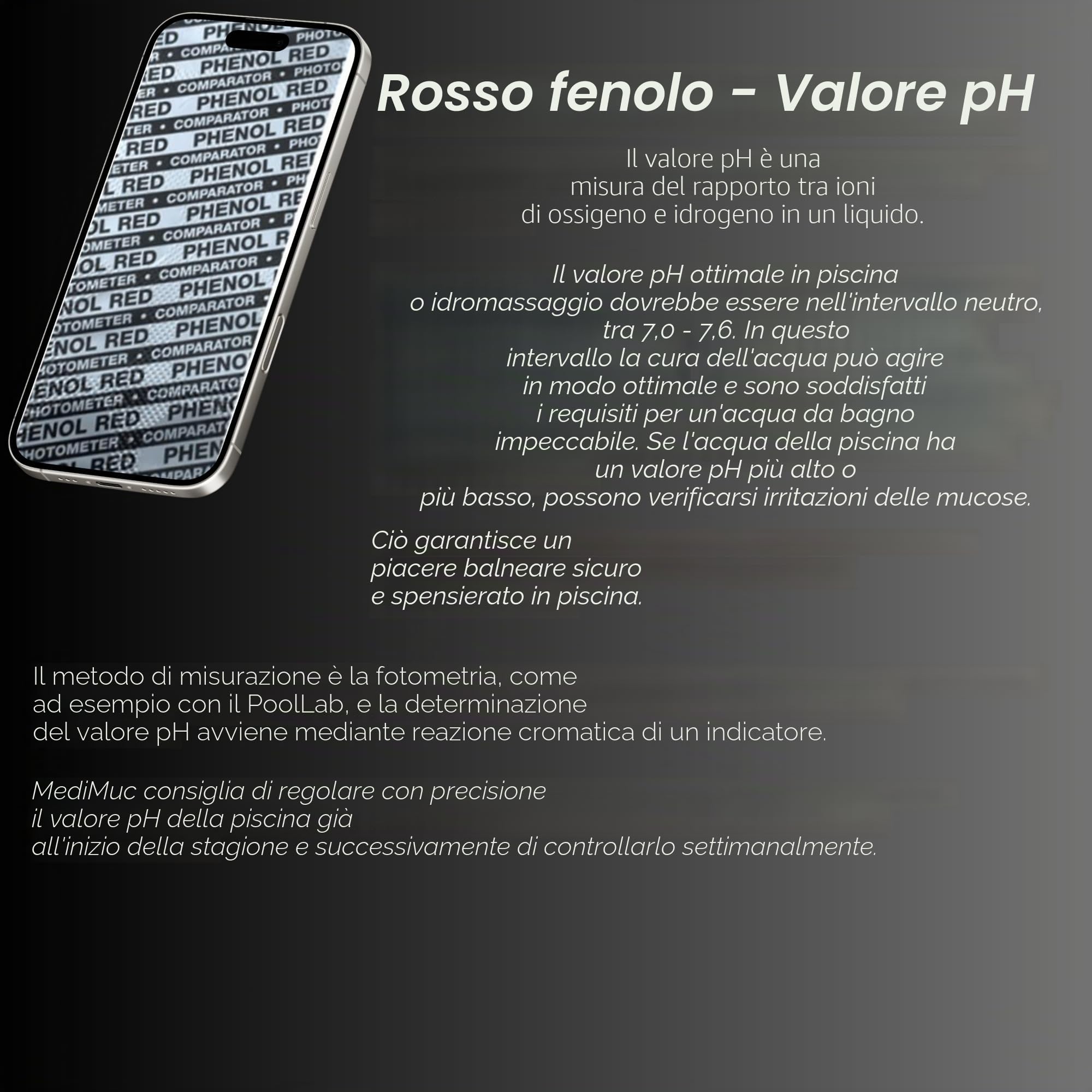 Photometro PoolLab 1.0 Special Edition 15 in 1: tester elettronico per l'acqua MediMuc - Photometro con 70 pastiglie di test + EXTRA Refillpack