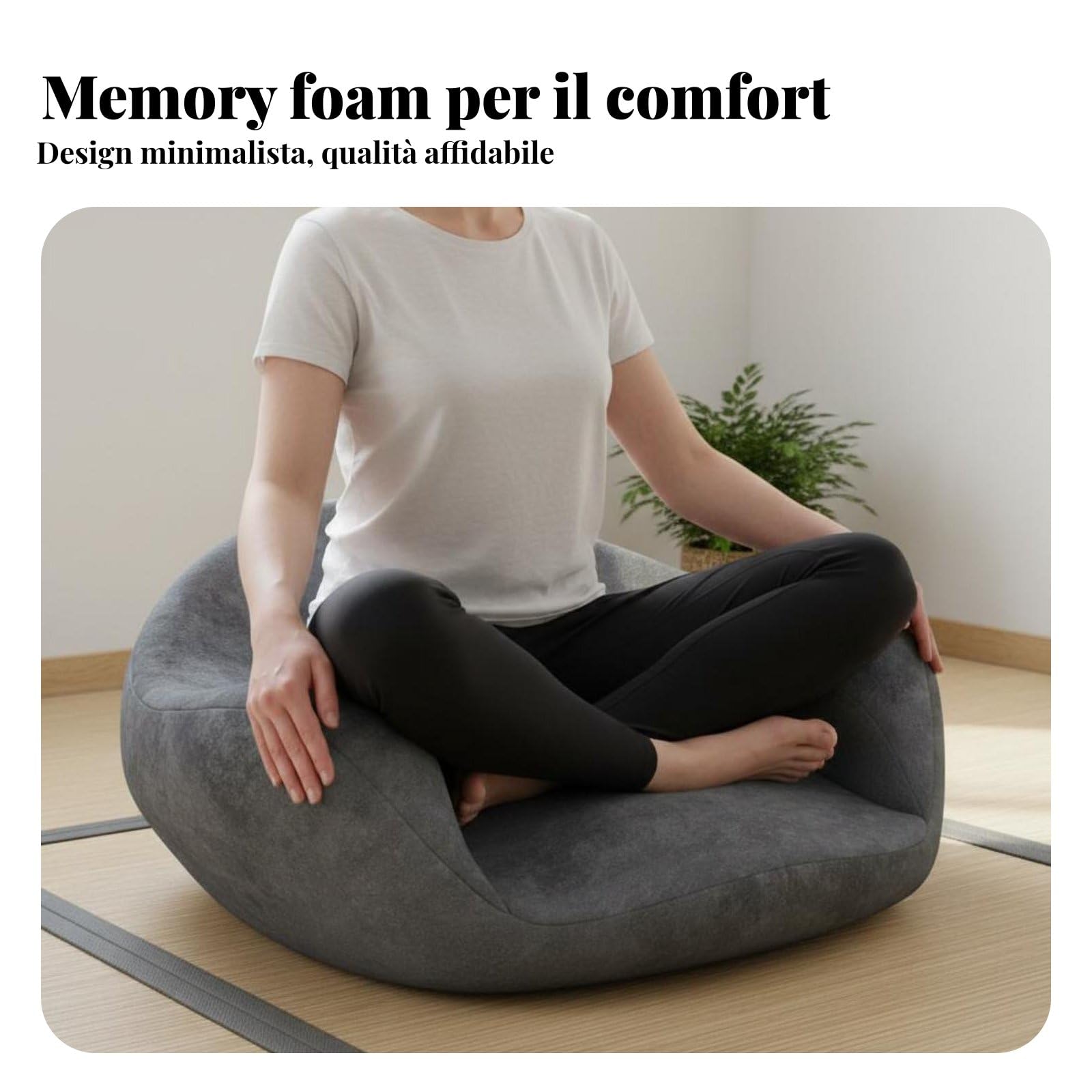 Baoblaze Cuscino Meditativo in Memory Foam con Copertura in Tessuto Traspirante Morbido per Stretching Preghiera E Cerimonia Del Tè Adatto per Soggiorno