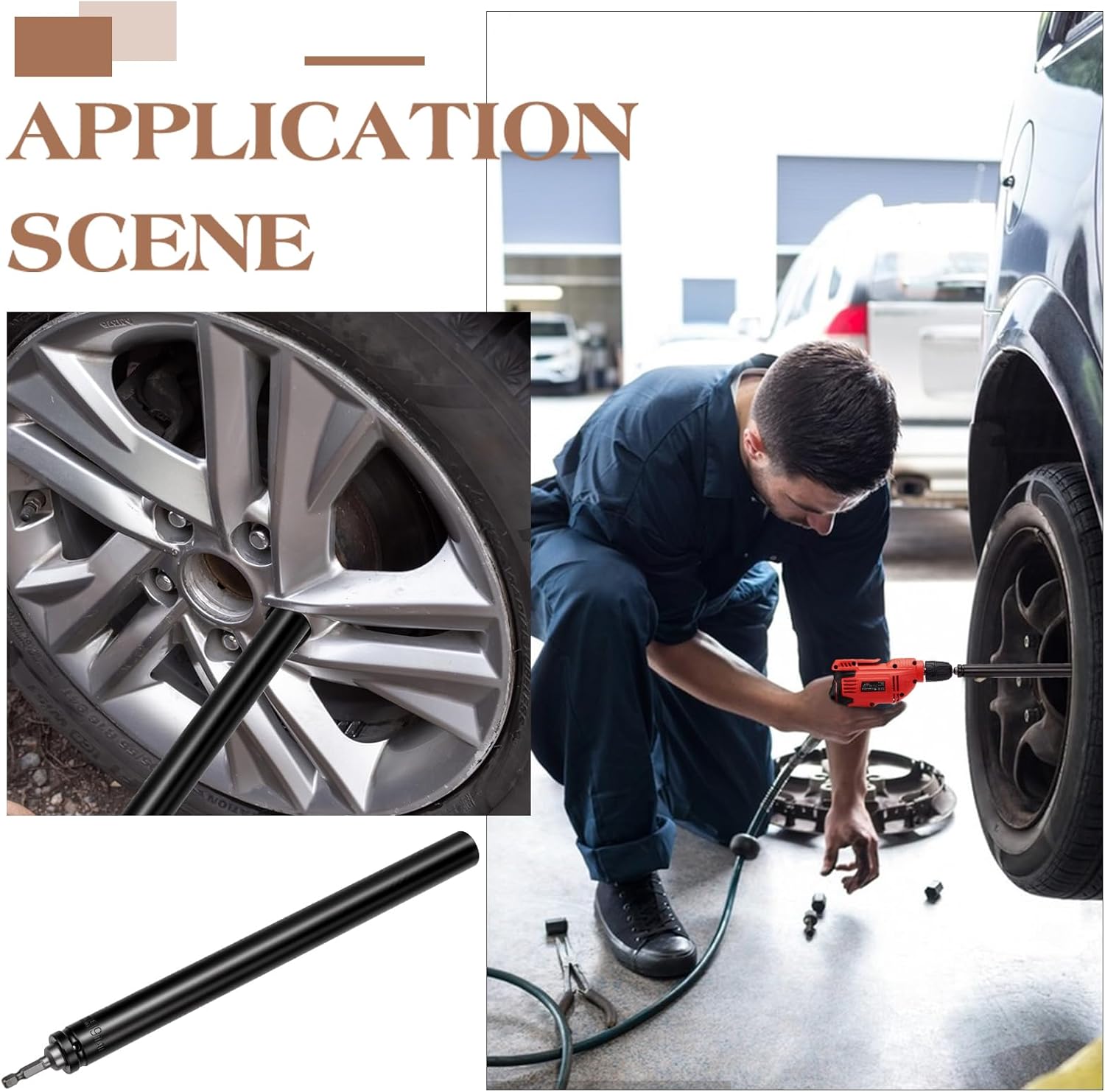 1Pcs 3/4" (19mm) Hollow Socket, 6-Point Impact Sockets Nut Driver 11.7" Length Deep Nut Runner Hollow Socket for Long Threaded Rod/Bolts/Studs Overhead Fastening