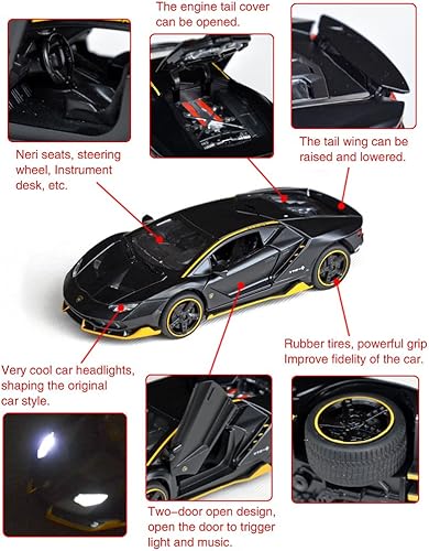 Miniatura 4 de Juguete Tianmei Supercar Styling 132 aleación automóvil de fundición modelo de colección juguete decorativo con luz y sonido para niño