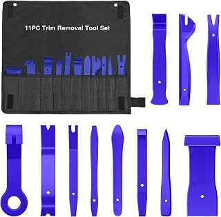 GOOACC 11PCS Auto Trim Removal Tool Kit No-Scratch Tool Kit for Car Audio Dash Window Molding Fastener Remover Tool Kit-Blue