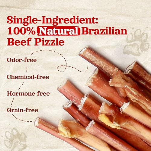 Miniatura 19 de Natural Farm Bully Sticks Jumbo sin olor, (6 pulgadas, paquete de 2), masticables extra gruesos para perros, golosinas de carne 100% totalmente