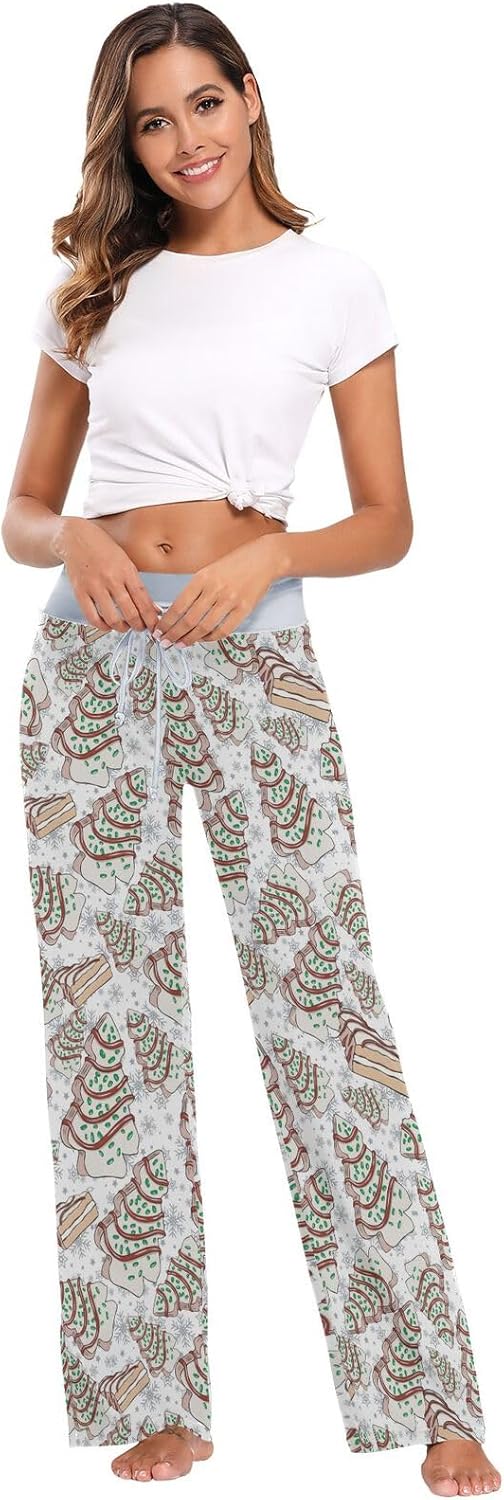 Womens Pajama Pants Christmas Tree Cakes Womens Lounge Pants Xmas Soft Womens Sleep Pants - Image 2