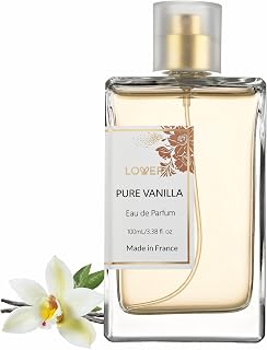 Pure Vanilla Perfume for Women, 3.38 fl oz, Made in France Long-Lasting Eau de Parfum Sweet Vanilla Fragrance – Gift for Girlfriend, Wife, or Mom – 100 ML