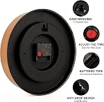 Homotte 10 Inch Kids Wall Clock, Multi-Colored Learning Clock for Kids | Round Children's Silent Analog Non-Ticking Educational Wall Clock for Bedroom, Gifts for Boys and Girls Home Decor