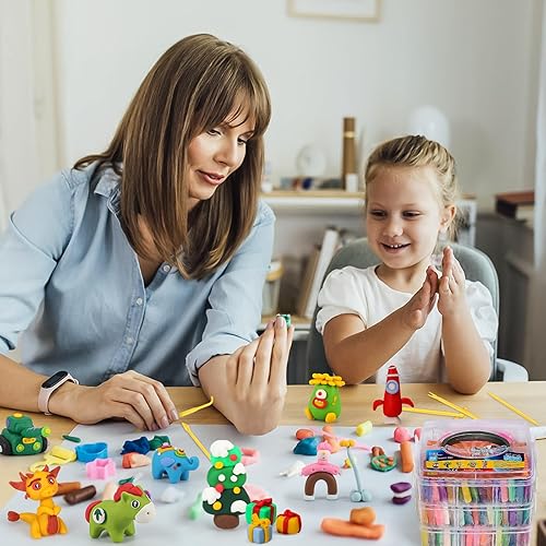 Miniatura 6 de Arcilla polimérica, arcilla de modelado Ixiaoyoo Horno para niños, kits de iniciación de bricolaje, modelo de arcilla, no tóxica, antiadherente, con
