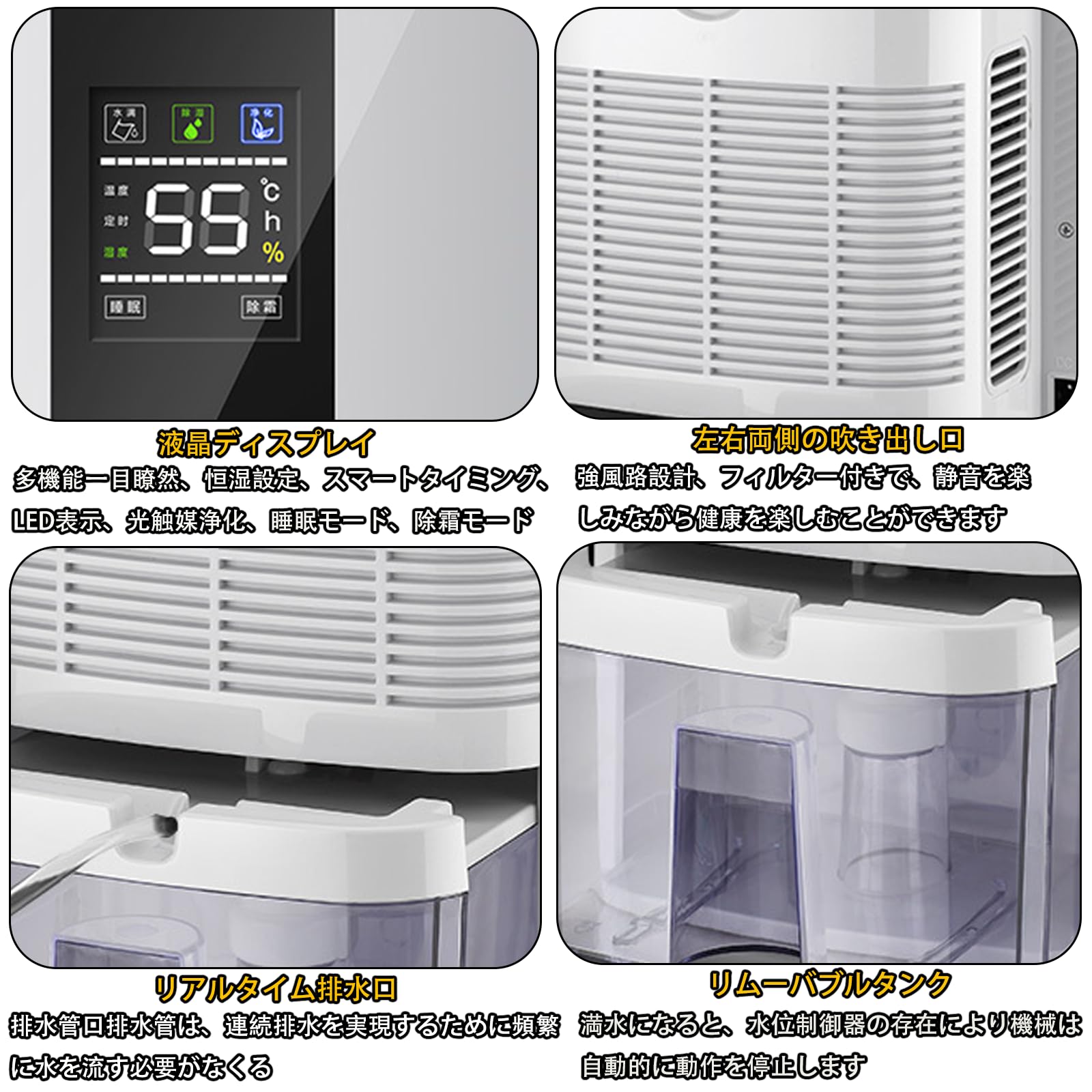 Amazon | 2025最新型 除湿機 省エネ静音 衣類乾燥 ハイブリッド
