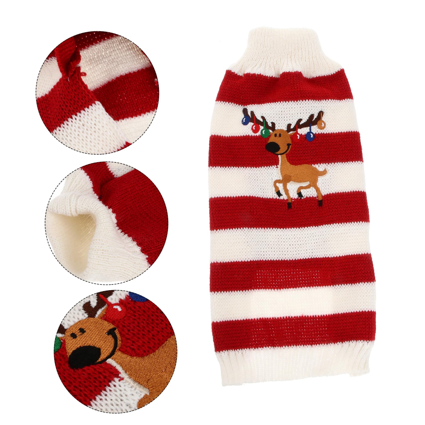SUPVOX Suéter de Punto para Perros Ropa Navideña para Mascotas Disfraz de Invierno para Perros Suéter de Alce para Cachorros Talla y Ropa para Cachorros