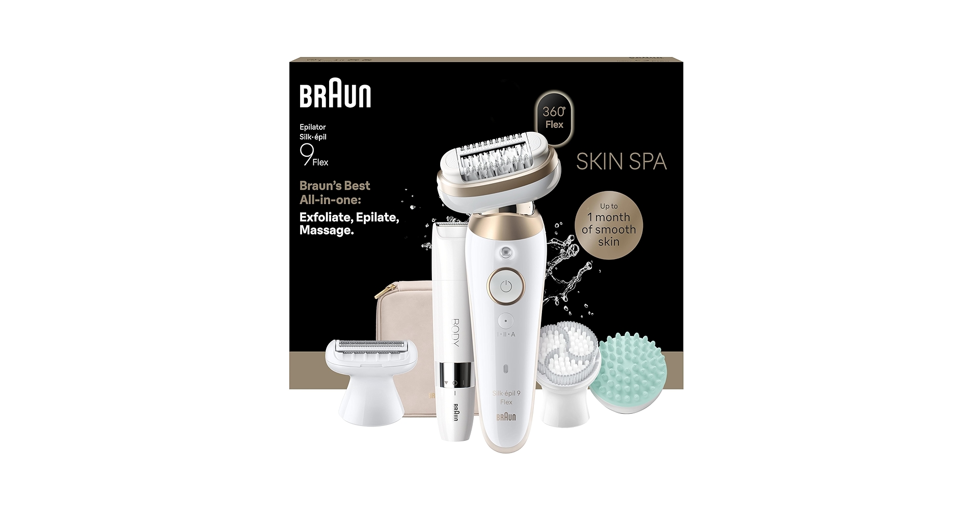 Amazon.com : Braun Epilator Silk-épil 9 Flex SkinSpa, Hair