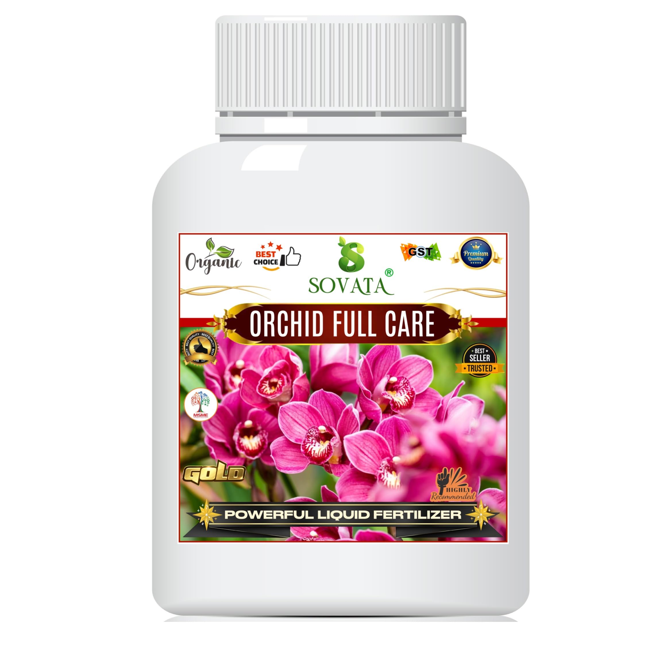Sovata® Orchid Full Care, Essential Organic Powerful Liquid Fertilizer for heavy flowering and fast growth of Orchid Plants. (250 ml)-image-2