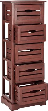 Safavieh American Homes Collection Sarina Red 5-Drawer Cabinet