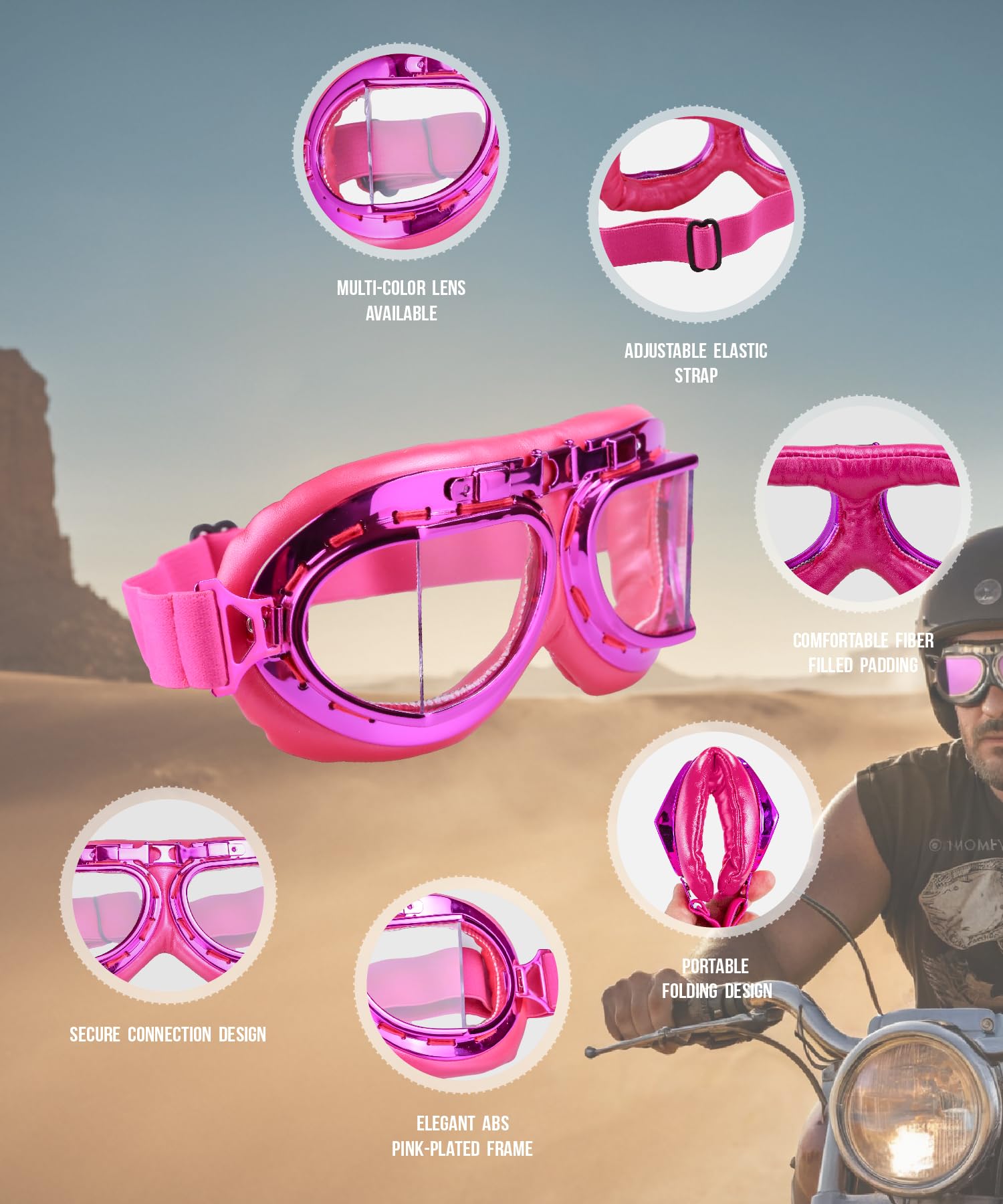 CRG Sports Vintage Bike Aviator Pilot Motorcycle Cruiser Scooter Goggles 962579ee 1264 4aee 968e A3475024bf51.f1f728821b6485a99fe93e95e6f4a0a9