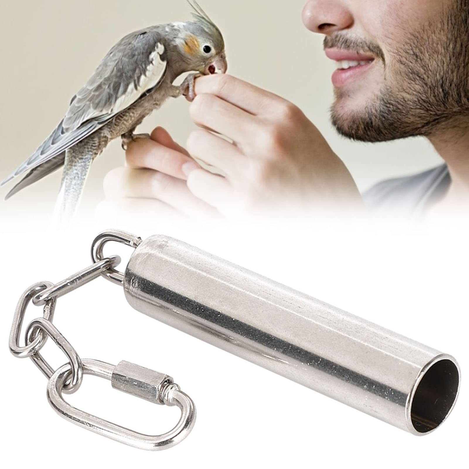 Edelstahl Vogelspielzeug Mit Glocken – 26 Cm, Für Papageien, Sittiche, Kanarienvögel, Zum Aufhängen Im Käfig