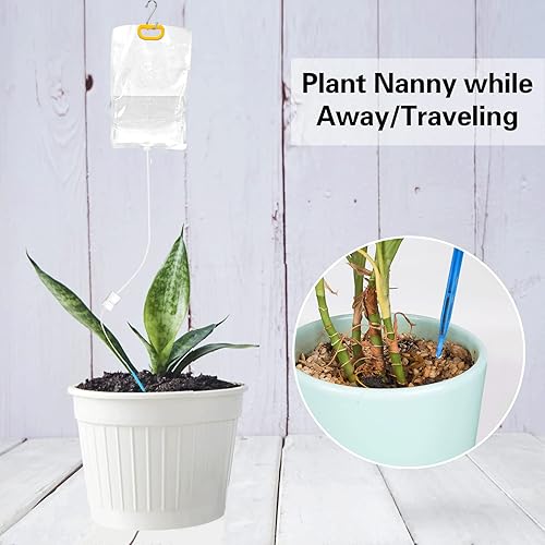Miniatura 2 de Sistema de riego automático de 4 piezas para plantas mientras está fuera de vacaciones, bolsa de agua para plantas IV, dispositivo de sistema de