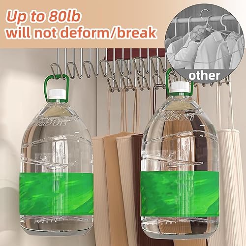 Miniatura 5 de Percheros antideslizantes con múltiples ganchos, perchas de ahorro de espacio de 360 grados con 8 ganchos, perchas de almacenamiento antideslizantes