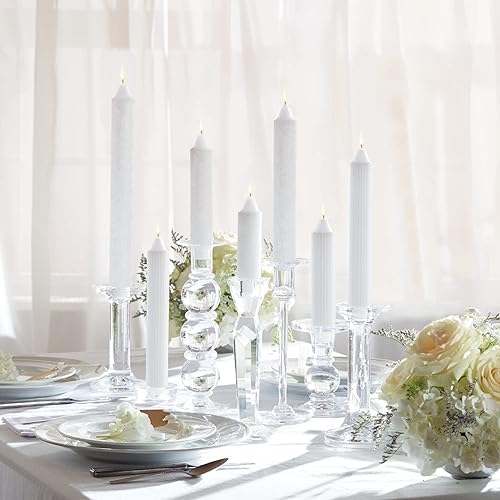 Miniatura 2 de Root Candles Juego de 4 velas sin perfume para cena sin goteo Timberline™ Collenette mejoradas con cera de abeja, 9 pulgadas, verde salvia