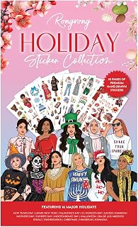 Rongrong Events of the Year Planner Sticker Book – 32 Pages of Holiday & Cultural Celebration Stickers – Global Festivals & Traditions for Planners, Journals, Scrapbooks, Teachers & Classrooms