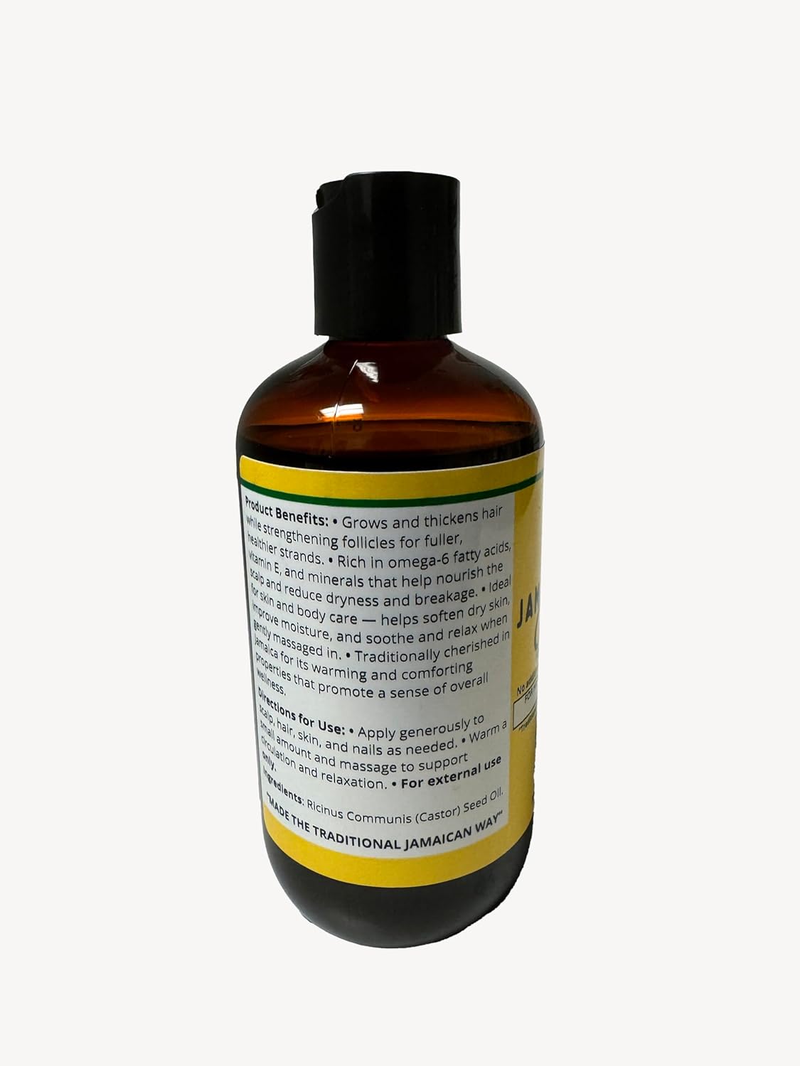 Jamaican Black Castor Oil for Hair Growth & Thinning Hair Heat-Crafted Scalp Oil for Edges, Hot Oil Treatment, Massage & Targeted Body Application – 4oz