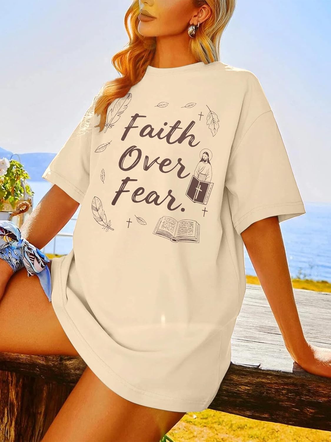 Christian Shirts for Women God is Good Shirt Religious Faith Saying Tee Bible Verse Inspirational Tops - Image 4