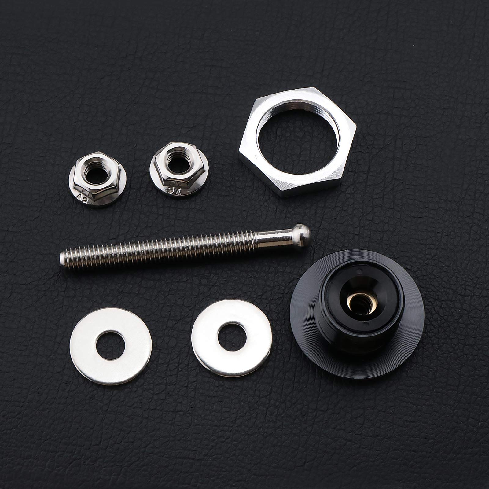 2 chiusure a sgancio rapido da 30 mm universali per veicoli, mini kit di clip di bloccaggio a pulsante per cofano in lega di alluminio per auto, paraurti, targa o fai da te