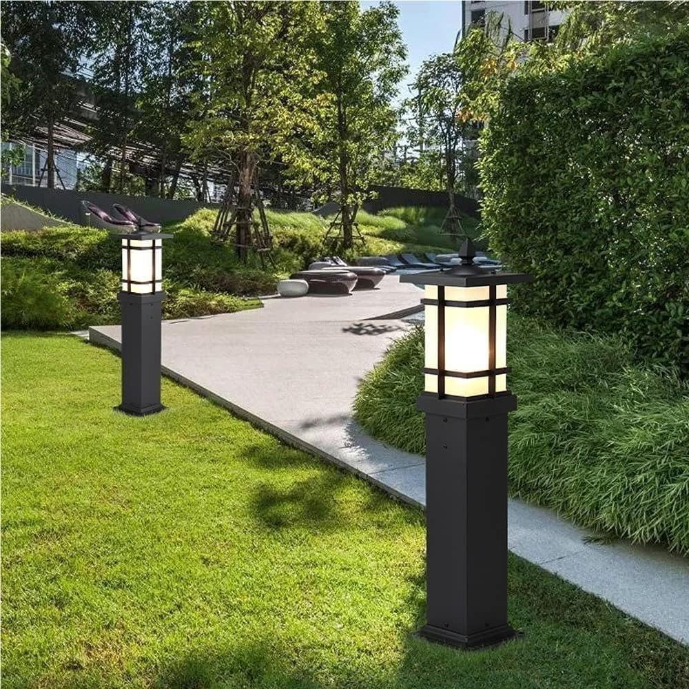 Outdoor Impermeabile Luci Bollard Vintage Alluminio Palo Paesaggistico