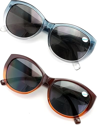 2 pares de lentes de sol de lectura bifocales para mujer Cateye Vintage Jackie Oval disponible en Yaxa Colombia