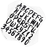 Vista 8 de 10 hojas de calcomanías de letras de vinilo, números de buzón, letras autoadhesivas para buzón, número de dirección, hogar, negocios, cocina, Negro