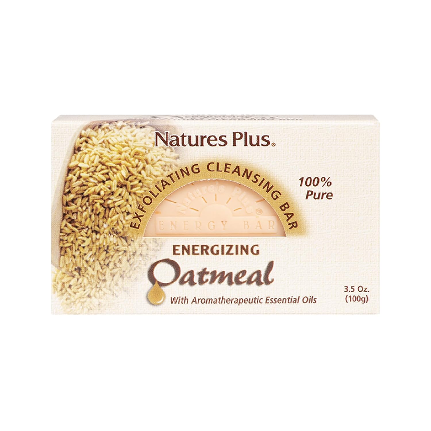 NaturesPlus Oatmeal Cleansing Bar – 3.5 Ounce – All Natural, Exfoliating & Energizing – Moisturizing, Revitalizing & Gentle On Skin – Aromatherapuetuic Plant Extracts, Essential Oils NaturesPlus Oatmeal Cleansing Bar – 3.5 Ounce – All Natural, Exfoliating & Energizing – Moisturizing, Revitalizing & Gentle On Skin – Aromatherapuetuic Plant Extracts, Essential Oils
