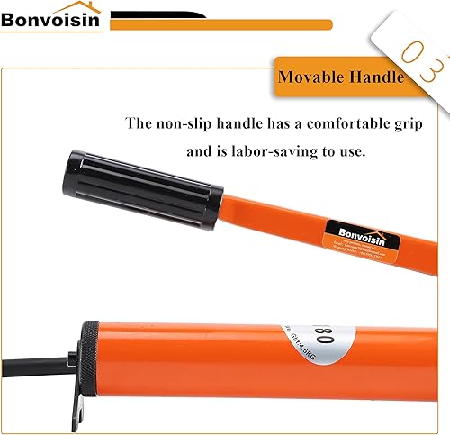 Miniatura 13 de Bonvoisin 20T hidráulico Ram cilindro Jack perfil bajo Porta Power Ram 0.55 "carrera de un solo efecto Mini Jack Ram con bomba de mano hidráulica