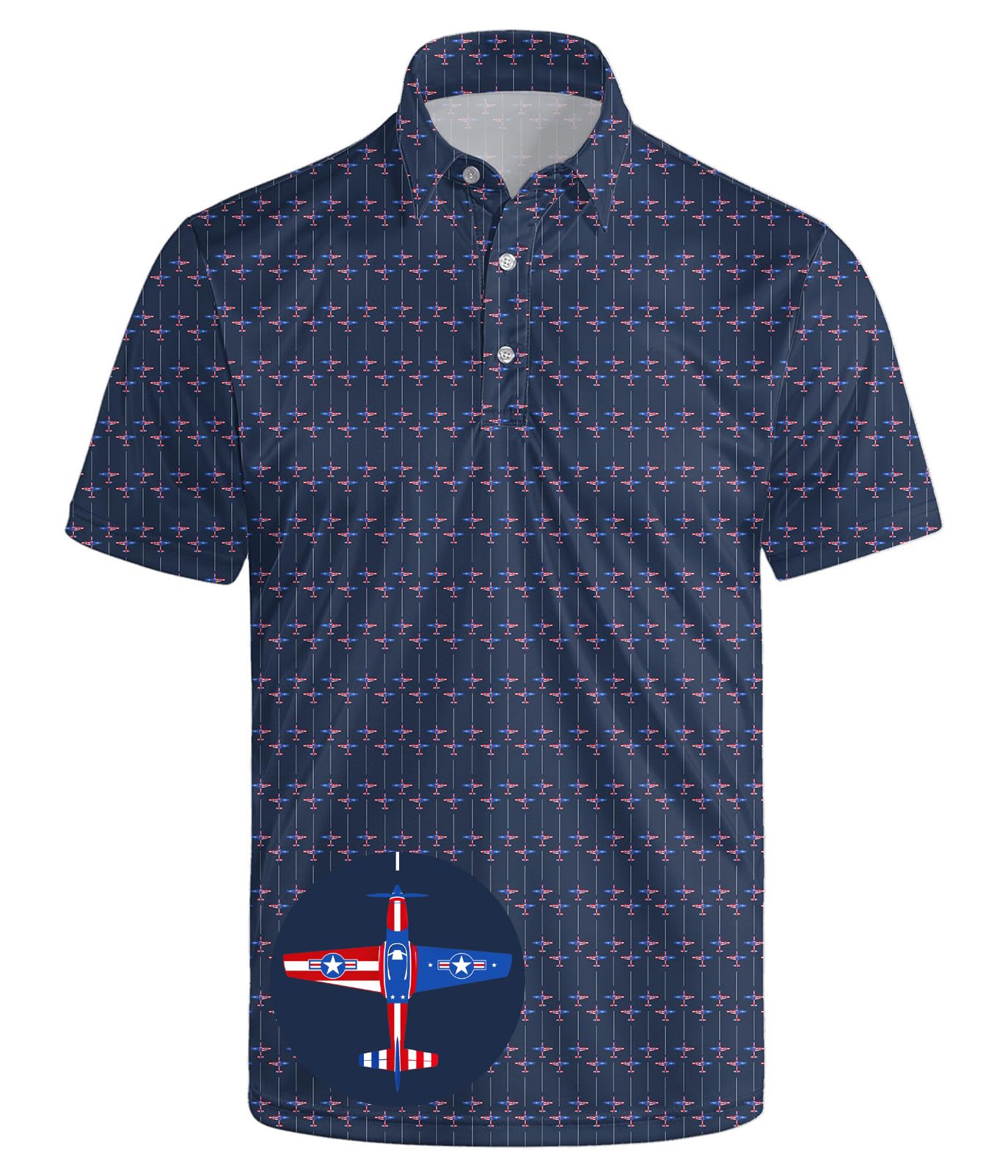 Men's Funny Golf Shirt Short Sleeve, Casual Polo Shirts for Men