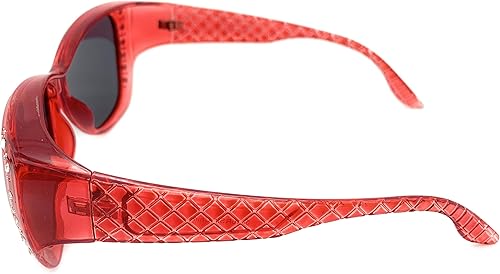 Miniatura 4 de Incredible Bargains The Starlet - Gafas de sol rectangulares ovaladas con diamantes de imitación de mariposa y ajuste de 2.165 in