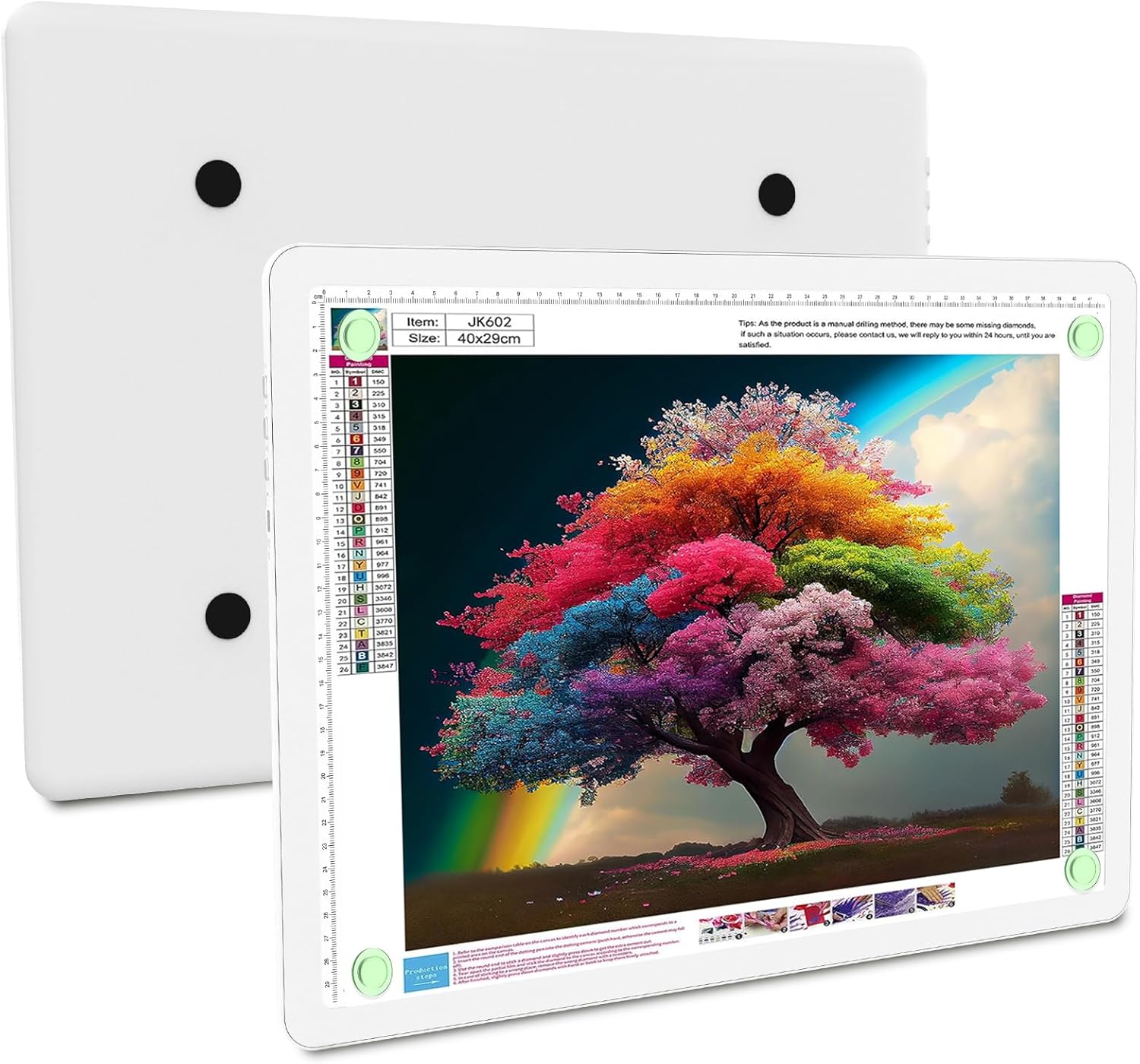 Elice Rechargeable A3 Light Pad for Diamond Painting, Magnetic LED Light Board with Physical Button, Super Bright Diamond Art Light Pad, Ultra-Thin Light Box for Tracing, Weeding Vinyl, Artists -White