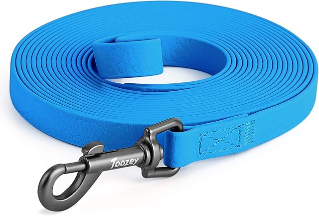 Toozey smycz dla psów, 3 m / 5 m / 7 m / 10 m / 15 m / 20 m, z paskiem na rękę i torbą z siatki, wodoodporna, wytrzymała smycz treningowa dla dużych i małych psów