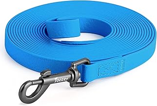 Toozey Longe pour Chien 3m / 7m / 5m / 10m / 15m / 20m Laisse Chien avec Poignée et Sac de Rangement Longue Corde, Laisses de Dressage étanches pour Chiens de Grande et Petite Bleu