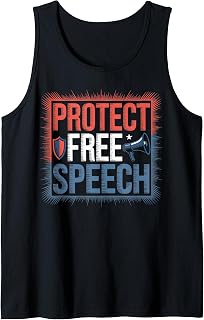 Protect Free Speech 1st Amendment Patriotic American Pride Tank Top