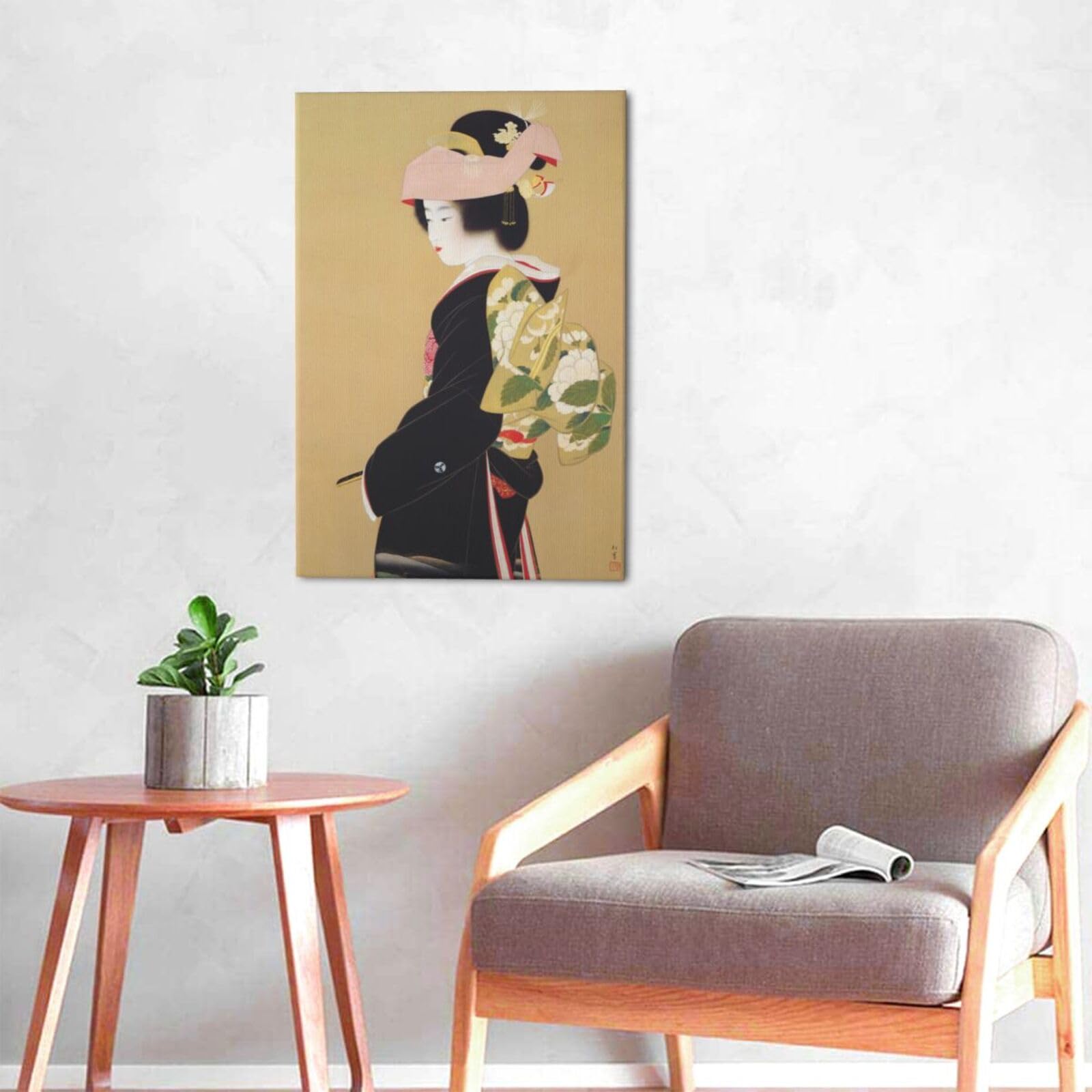 Amazon.co.jp: キャンバス絵画 上村松園 花嫁 複製 世界の名画 アート