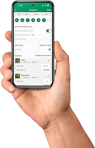 Vista 8 de Rain Bird TRU8IW - Paquete de temporizador y módulo WiFi inteligente, controlador/temporizador de aspersor de riego para interiores basado