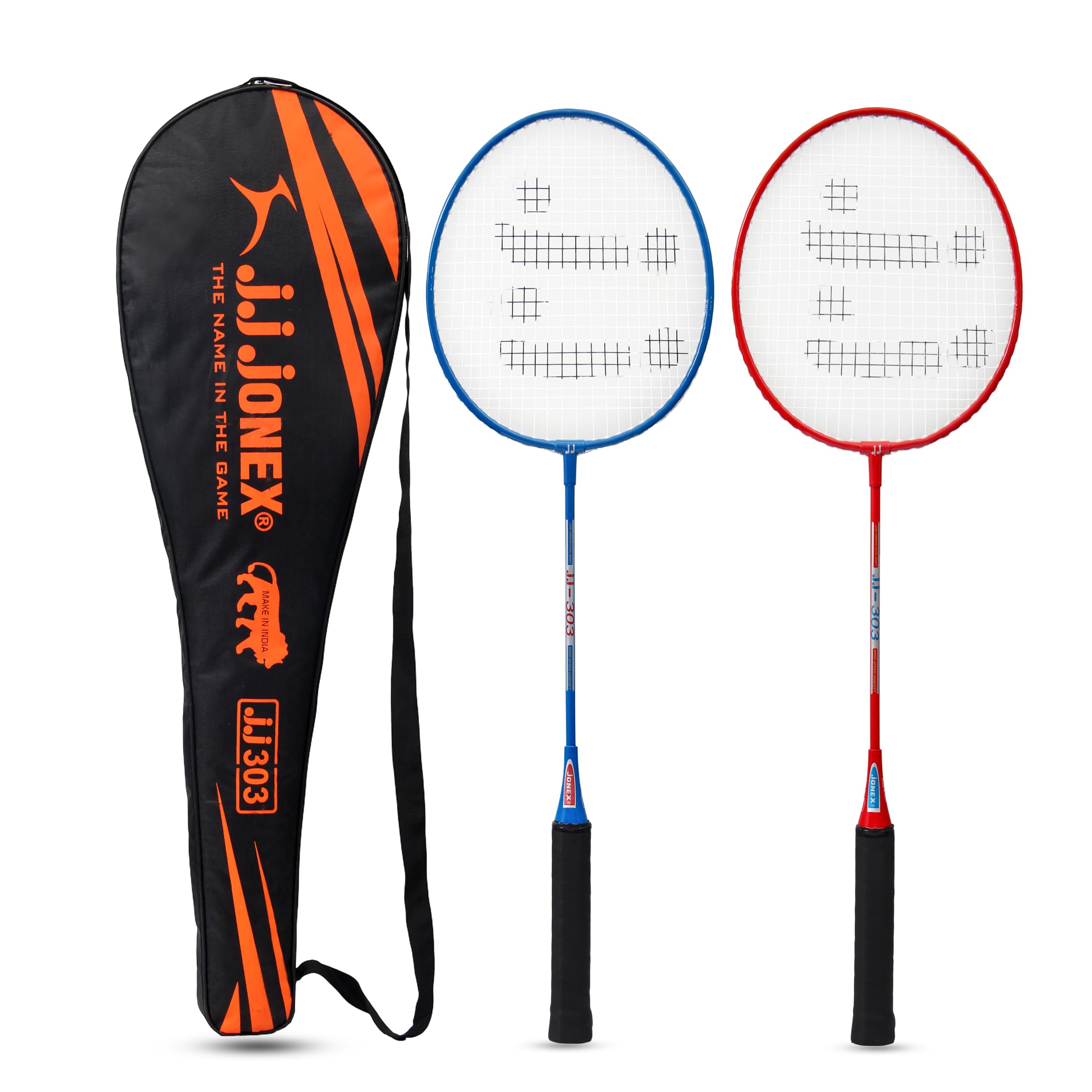 Buy JJ Jonex 303 Set of 2 Steel Badminton Racquets with Full Cover