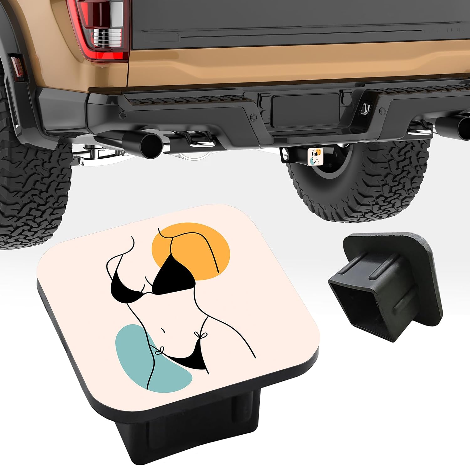 Sasquatch Tow Hitch Cove Sasquatch Trailer Hitch Cover, Square 2 Inch Receiver Tube Plug Cover, Trailer Hitch Tube Rubber Covers for Trucks SUV Cars